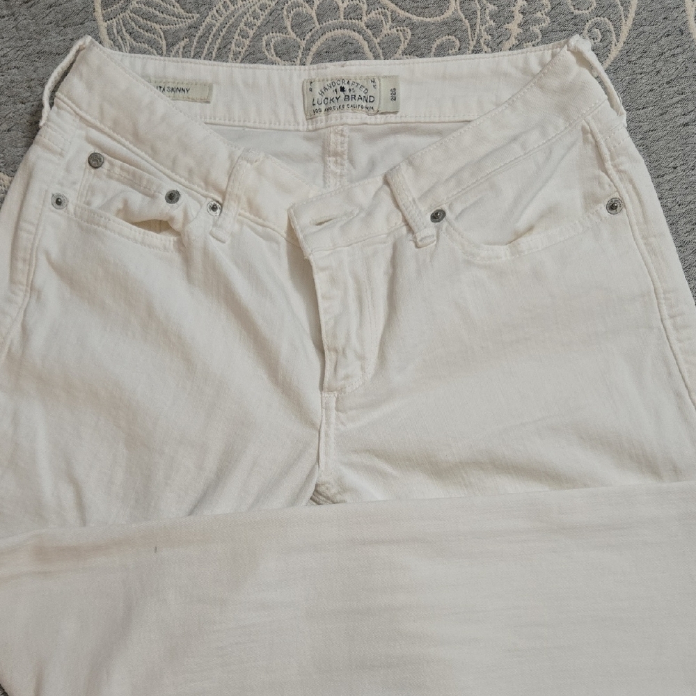 Lucky Brand White Skinny Jeans Classic Style